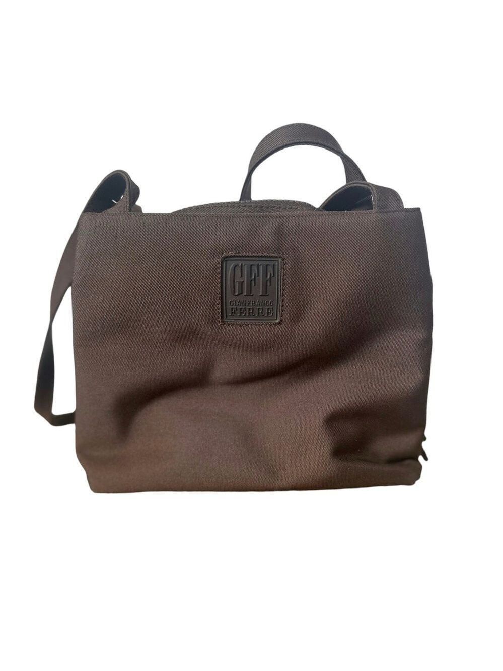 Vintage 90s Gianfranco Ferre Brown Nylon Handbag